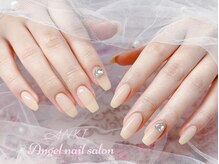 エンジェルネイルサロン(Angel nail salon)/シンプルベージュXハート追加