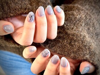 ヌル ネイル 堀江(NURU NAIL HORIE)/ワンカラー&POINTアート☆