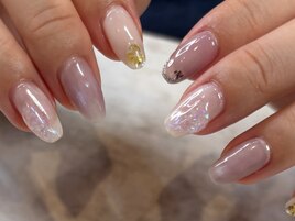 パープルニュアンスネイル