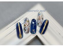 スエルテ ネイルサロン 北千住店/大理石ネイル ¥8000