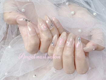 エンジェルネイルサロン(Angel nail salon)/オーロラXキルティングXストーン