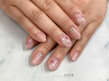 ネイルアトリエルカ(nail atelier LUCA)/M-204 ニュアンスフラワーネイル