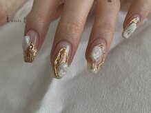 アイネイルズ 吉祥寺店(I nails)/淡水パールクリアゴールドネイル