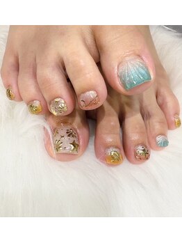 夏フットネイル