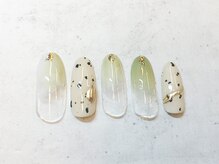 グラマーネイル(Glamor nail)/ニュアンス×ダルメシアン