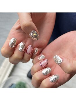 白べぇーっ 本店 湊町店/キラキラネイル♪