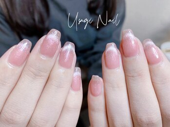 ウサギネイル 新大久保店(usagi nail)/マグネットフレンチ秋可愛い