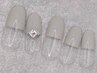 9月限定￥4980★ストレートフレンチネイル(ケア込パラジェル変更別途550円
