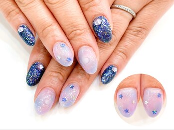 ネイルコレクション ピンク(Nail Collection Pink)/ジェル定額7990☆夜空・タイダイ