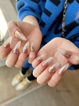 ネイル ドゥ 岡山駅前店(Nail Doux)/根本グラデーションネイル