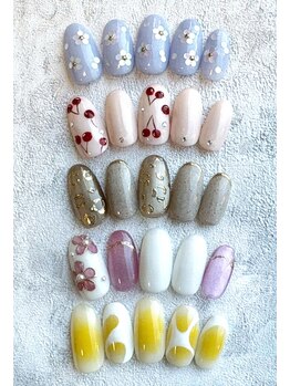 アイラッシュアンドネイルサロン ブエナ(Eyelash＆Nail Salon Buena)の写真/【荻窪駅北口3分】朝9時から♪最旬トレンドネイルで指先を華やかに♪《毎月5種/今月のキャンペーンネイル》