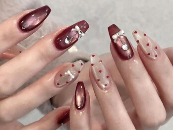 ビューティフルネイル 池袋(Beautiful nail)の写真/【池袋西口徒歩5分】毎月モテ可愛いトレンドデザイン更新中♪/ガーリー定額デザイン￥６９８０も人気◎
