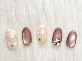 手描き　桜ネイル