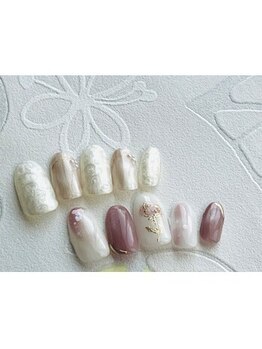 シェルミー(Shellmy)の写真/GW目前！肌馴染み抜群の春デザイン♪シンプル定額ネイル6000円でオフィスにもピッタリ♪