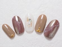 シックネイル(CHIC nail)/メタリック 大理石ネイル