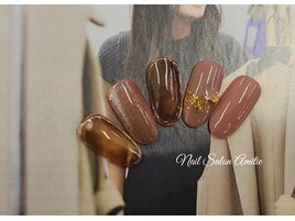 べっ甲×mirror 綺麗めnail□.