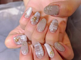 クリスマスネイルお正月ネイル