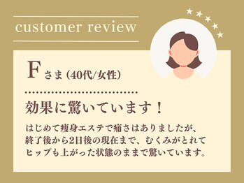 ビューティースリム リボーン 銀座店(reborn)/お客様のお声をご紹介◎