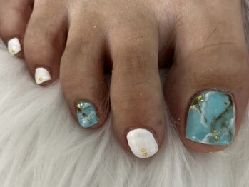 ビューティー ラボ ブレア(beauty lab Briller)の写真/足先が映える☆足元も隙のないカワイさ♪《アート・パーツ選びたい放題¥5,940》ワンカラー/マグネット