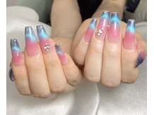 アヤメネイル/ワンホンチックネイル