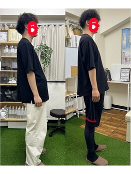 上六ミューク整体院/月２回３ヶ月で姿勢改善