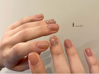 アイネイルズ 三宮店(I nails)/シンプルビジュー ¥6900