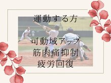 癒し手/運動前や運動後にも