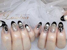 ルミナ 伊勢崎店(Lumina)/黒フレンチネイル