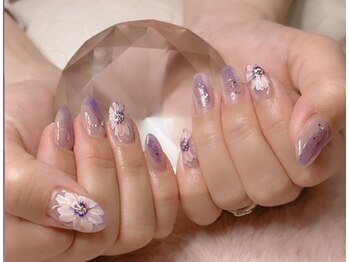 チェリーブロッサム(A CHERRY BLOSSOM)/パープルのニュアンスとお花