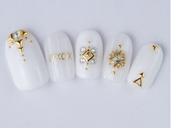 ネイルサロン ドレリッチ 大宮店(drerich)/ストーンアートホワイト