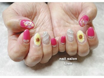リアン(Lien)/ひまわりネイル♪