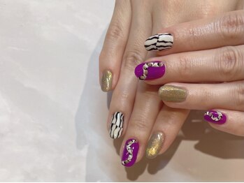 オーク 戸塚(OAK)/パープル＆レオパードニュアンス