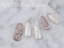 リオッサ オブ ラグーン(RIOSSA of Lagoon)/お花パール×キラキラネイル