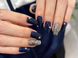 ネイビー×シルバー