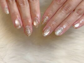 チェックネイル/秋デザイン