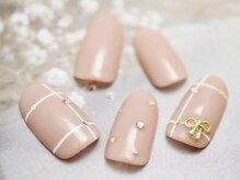 ネイルルージュ(Nail Rouge)/シンプルチェックネイル