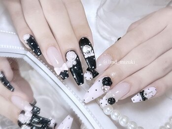 リンドネイル バイ モカ アンド ララ(Lind nail by moca and LaLa)/【mizuki】ドットネイル