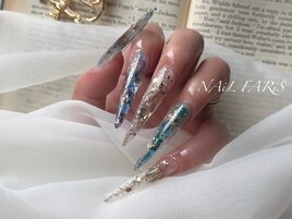 ブルー×ゴールド☆ニュアンス