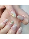 【金箔シェルネイル】