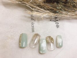 3月定額B マーブルネイル