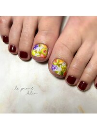 【フット親指アート】