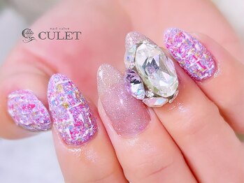 キューレット(CULET)/ツイードネイル♪