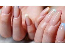 ミニュイ(nail minuit)/ワンカラー＋フレンチ