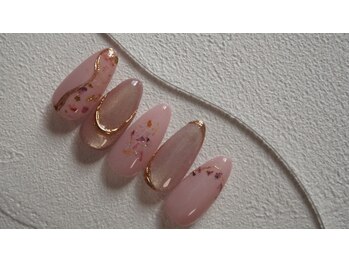 ブリスネイル 千歳(Bliss Nail)/マグネット×押し花ネイル