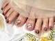 ユジュ ネイル(yju nail)の写真/秋間近のフットネイルでサンダルの季節を最後まで楽しんでみませんか◎
