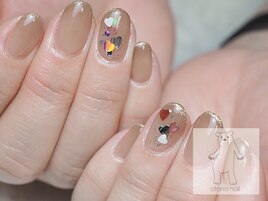 バレンタインネイル