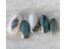 ネイルファクトリー 横浜ベイクォーター店/マグネットデザイン　¥12100