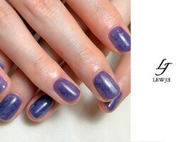 マーブルネイル　ネイビー