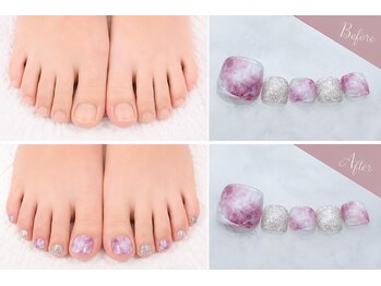 はあとねいる 曳舟店の写真/フットネイル定額4400円♪人気デザイン多数ご用意　マグネットもオフのみもOK！【曳舟・押上】