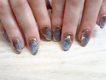 アミュリー ネイル アトリエ(Amury nail atelier)/くすみカラー メタリック